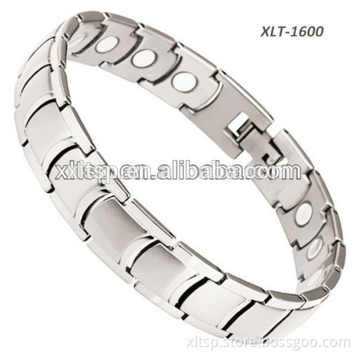 XLT-1600 Super Strong Neodymium Magnetic Bracelet, Men's Magnetic Bracelet for Therapy Silver Colored